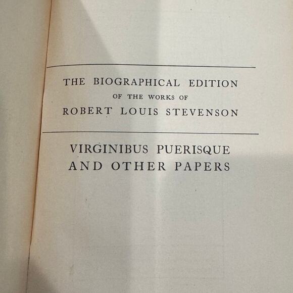 Virginibus Puerisque & Other Papers Biographical Ed Robert Louis Stevenson 1905 - Picture 14 of 16